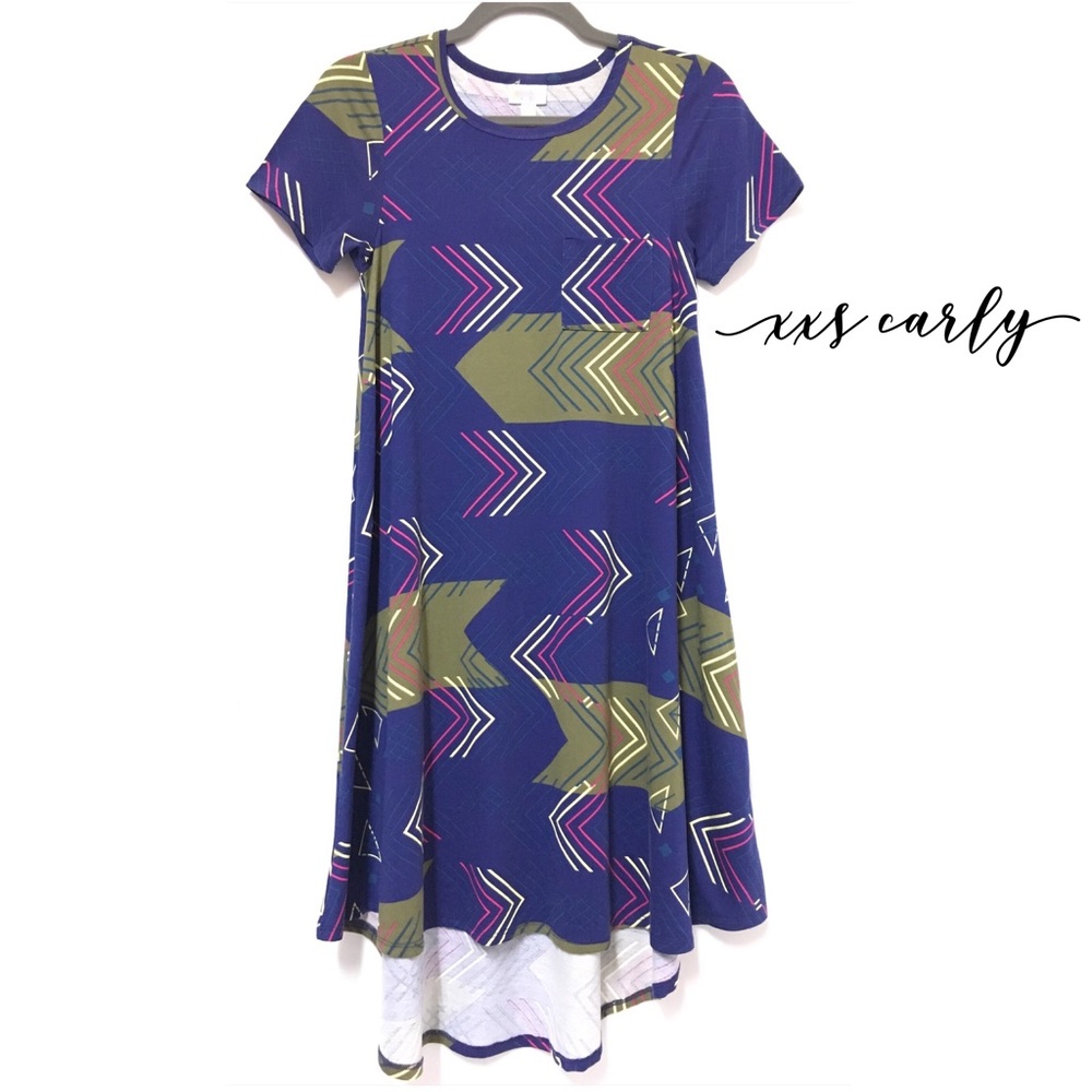 ❤️SOLD❤️LuLaRoe Purple Arrow Carly Dress